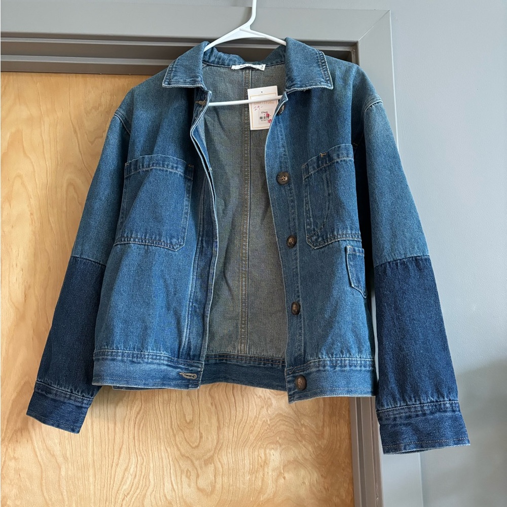 Two tone denim jacket S